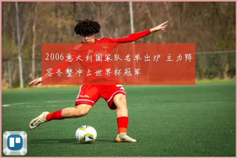 2006意大利国家队名单出炉 主力阵容齐整冲击世界杯冠军
